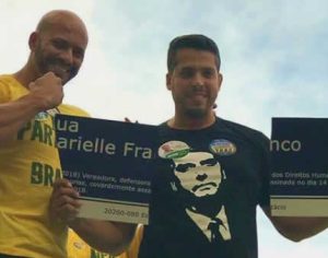 Candidatos do PSL destroem homenagem a Marielle no Rio