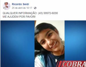 Pai da vítima pediu ajuda na web, mesmo sabendo que filha estava morta