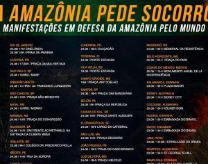 Protestos pela Amazônia são convocados em todo Brasil