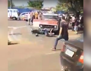 Homem passa por cima de motociclista após briga de trânsito em Londrina