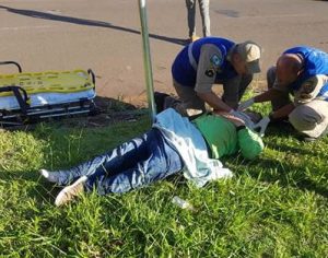 Motociclista fica em estado grave após acidente de moto em Londrina
