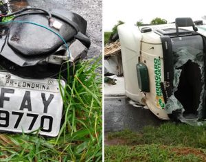 Empresário morre em colisão frontal de moto com carreta na BR-376