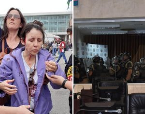 Servidores são atacados em protesto na Assembleia Legislativa do Paraná
