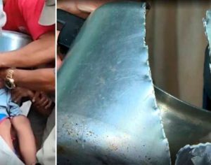 Criança prende a cabeça em panela de pressão e precisa ser socorrida por bombeiros