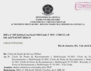 Exército pede informações sobre capacidade sepultamentos em massa de municípios por covid-19