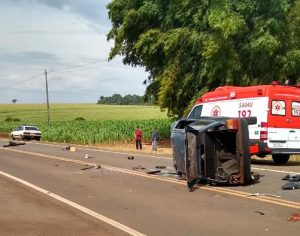 Jovem fica em estado grave em acidente na PR-090 na região de Londrina