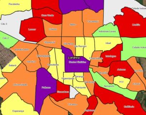 Londrina tem 15 bairros em alerta para casos de covid; veja mapa