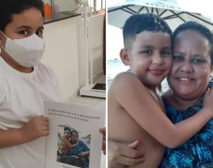 Ao se vacinar, menino de 8 anos lembra da mãe que morreu de covid: ‘por mim e por ela’