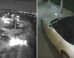 VÍDEO: Carro ‘voa’ e atinge garagem com BMW no Paraná