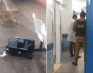 Vídeo: homem surta, fica nu e quebra diversos objetos em UPA de Cambé