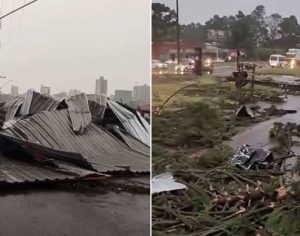 Vídeos: temporal com ‘característica de tornado’ deixa vários estragos em Cascavel