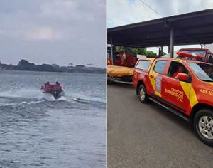 Equipes continuam buscas por dois desaparecidos em Primeiro de Maio